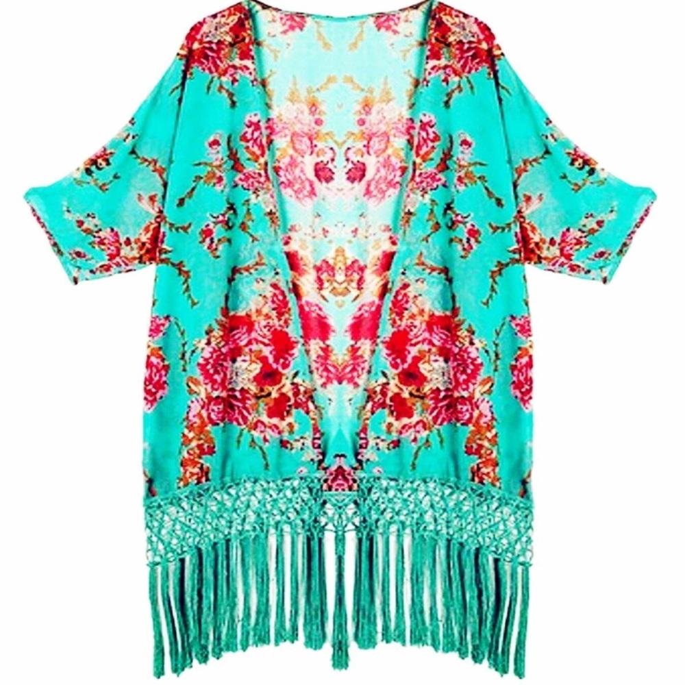 Boho Kimono Coverup - Picture 3 of 8